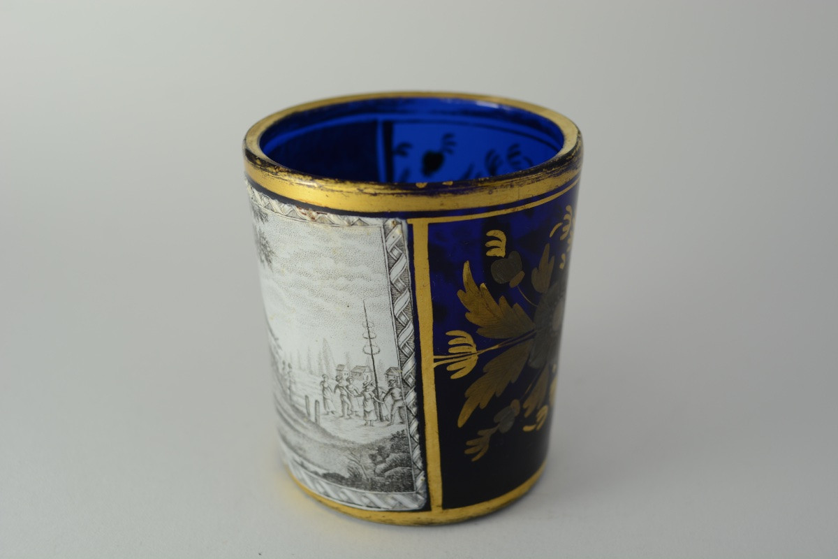 Russia Circa 1840. Cobalt-blue Glass Goblet, By Semechkin And Terebenev-photo-4