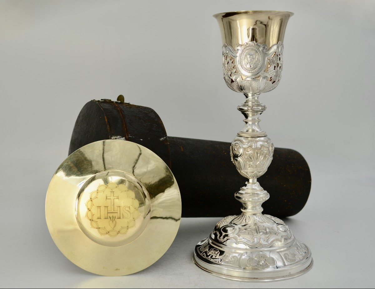 Calice Et Sa Patene, Ftrance XIX Eme Siecle. Puche Orfevre .