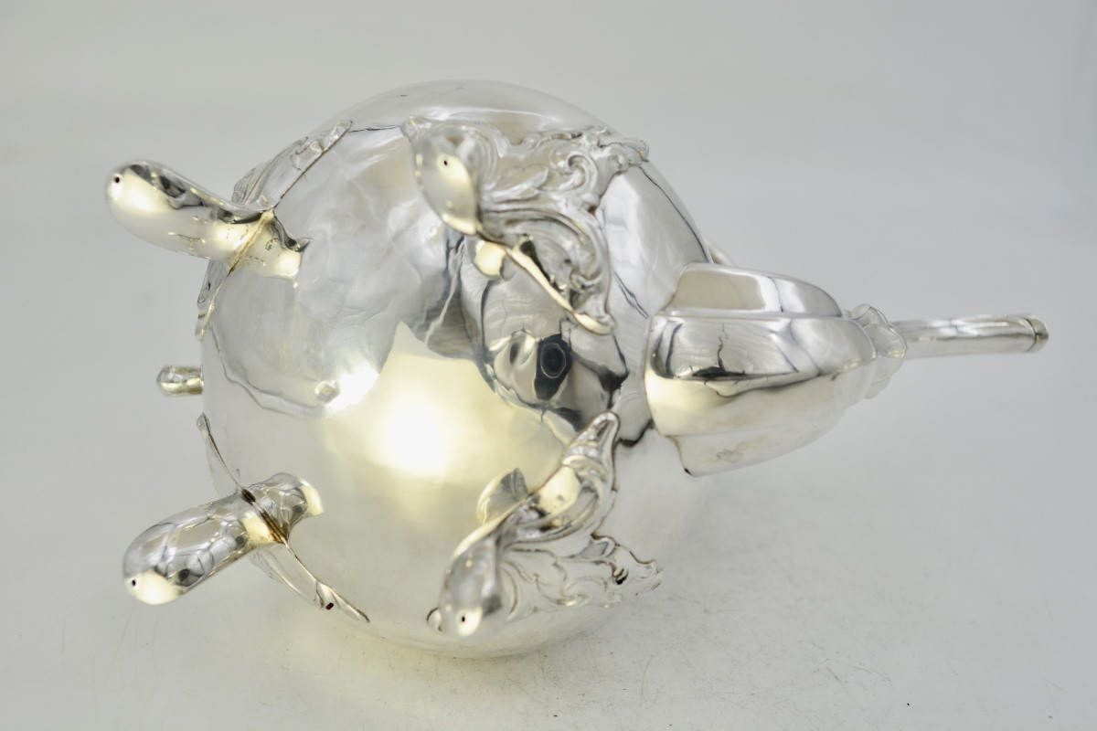 Théière en argent , France vers 1900 Debain Orfèvre -photo-4