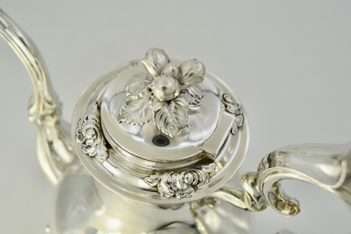 Théière en argent , France vers 1900 Debain Orfèvre -photo-8
