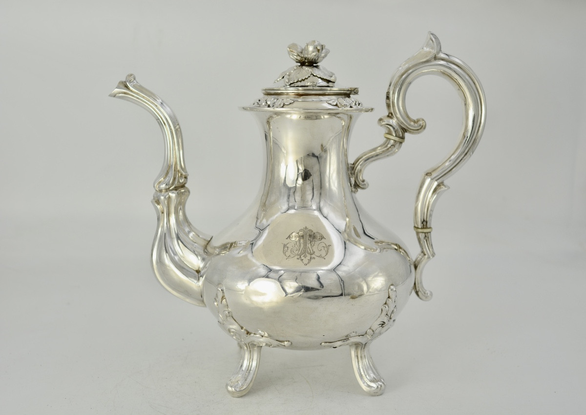 Théière en argent , France vers 1900 Debain Orfèvre 