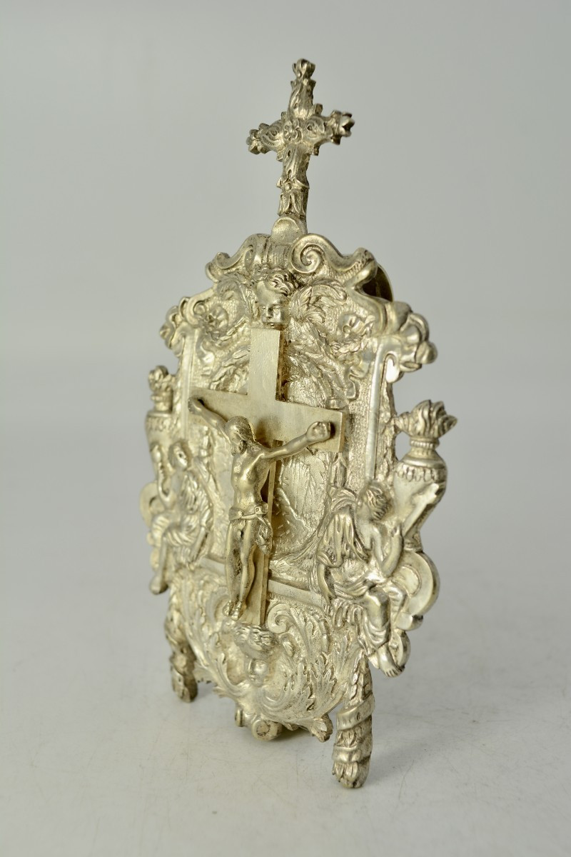 Baiser de Paix , bronze argenté, France Vers 1840-photo-3
