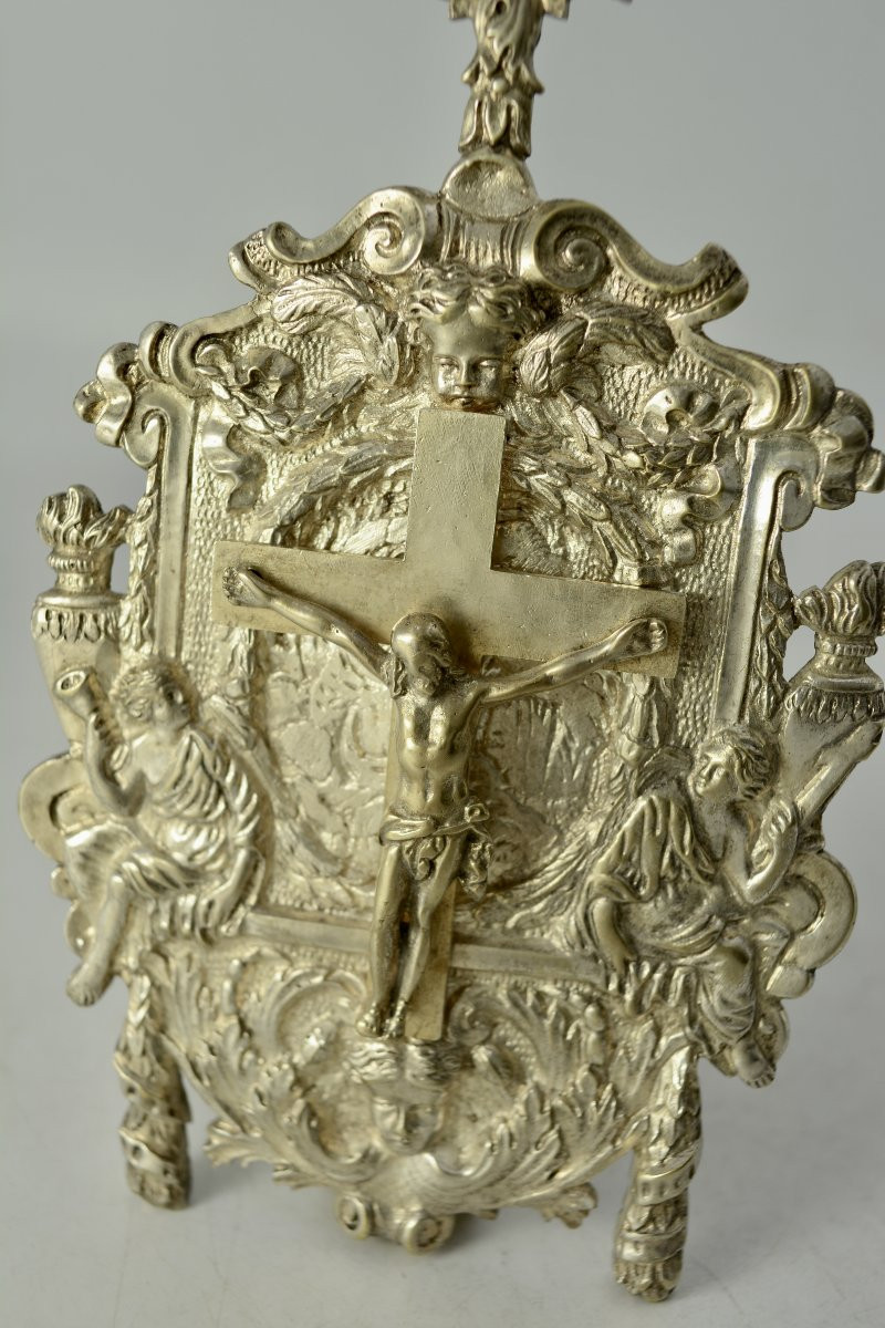 Baiser de Paix , bronze argenté, France Vers 1840-photo-4