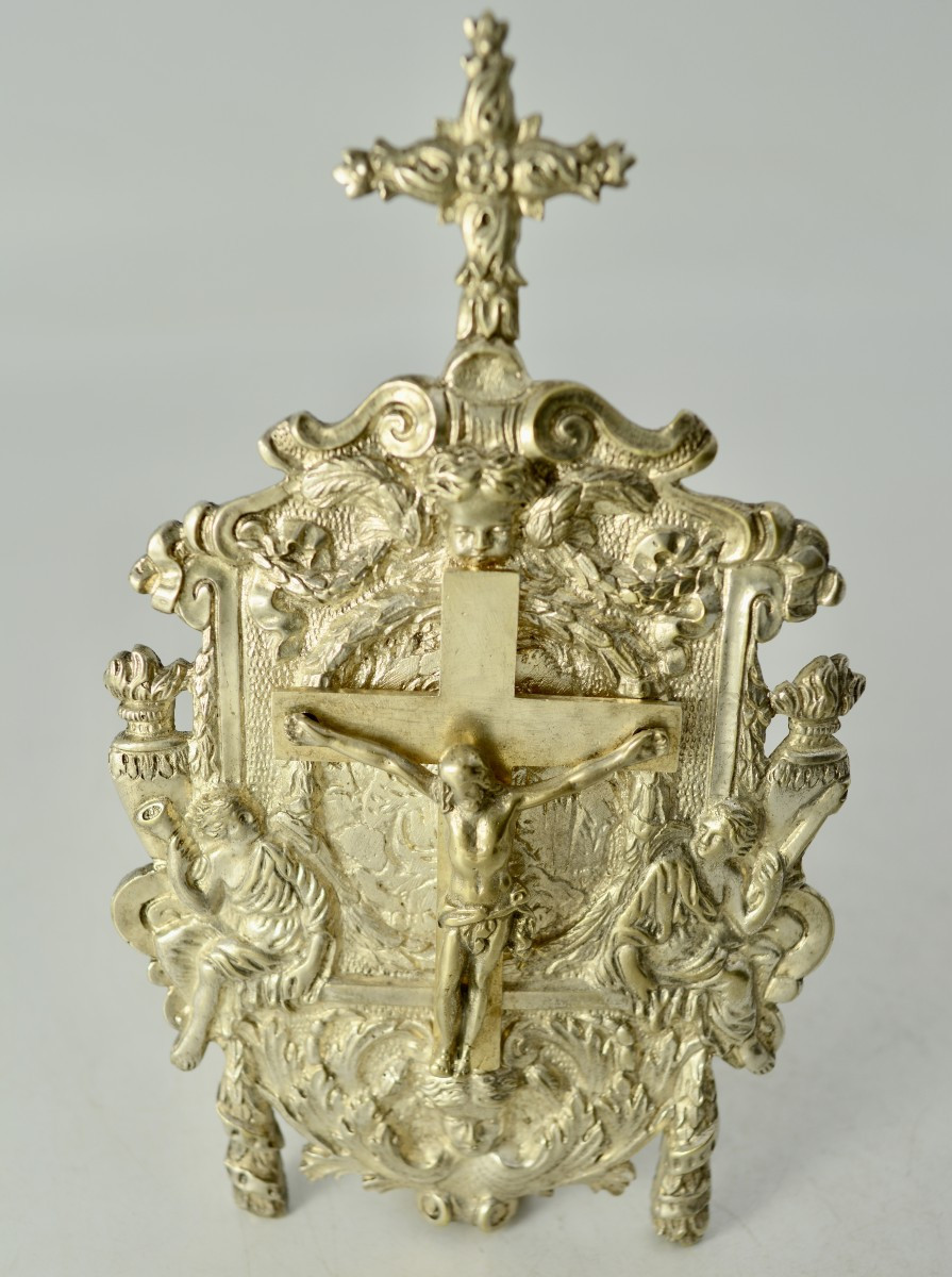 Baiser de Paix , bronze argenté, France Vers 1840