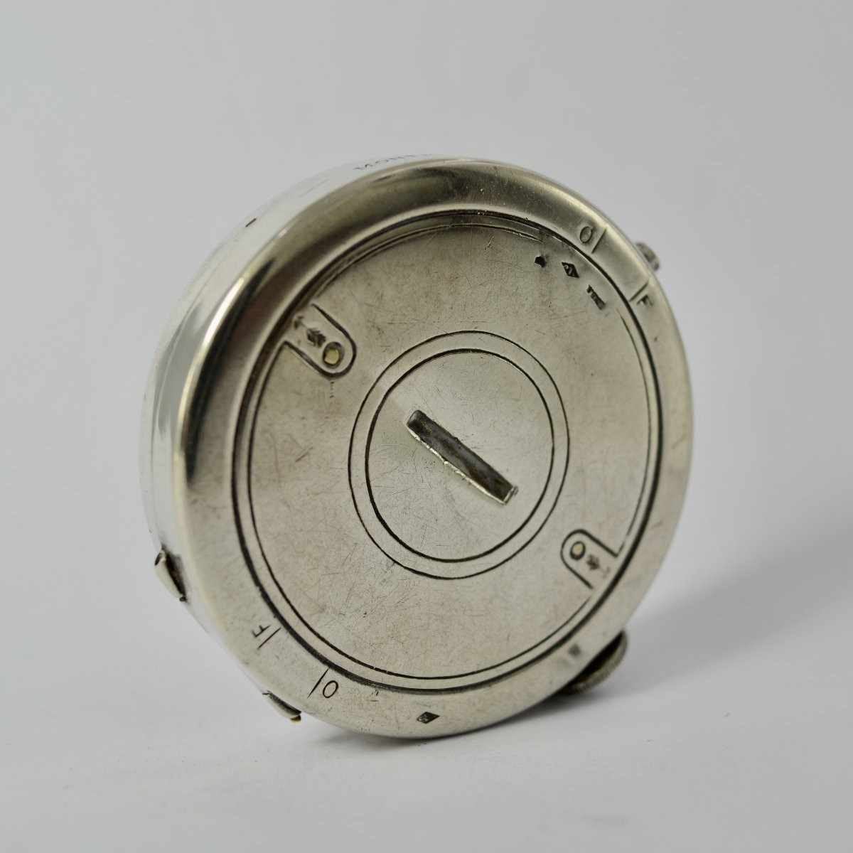 Silver Powder Compact/watch, France, Early 20th Century-photo-3