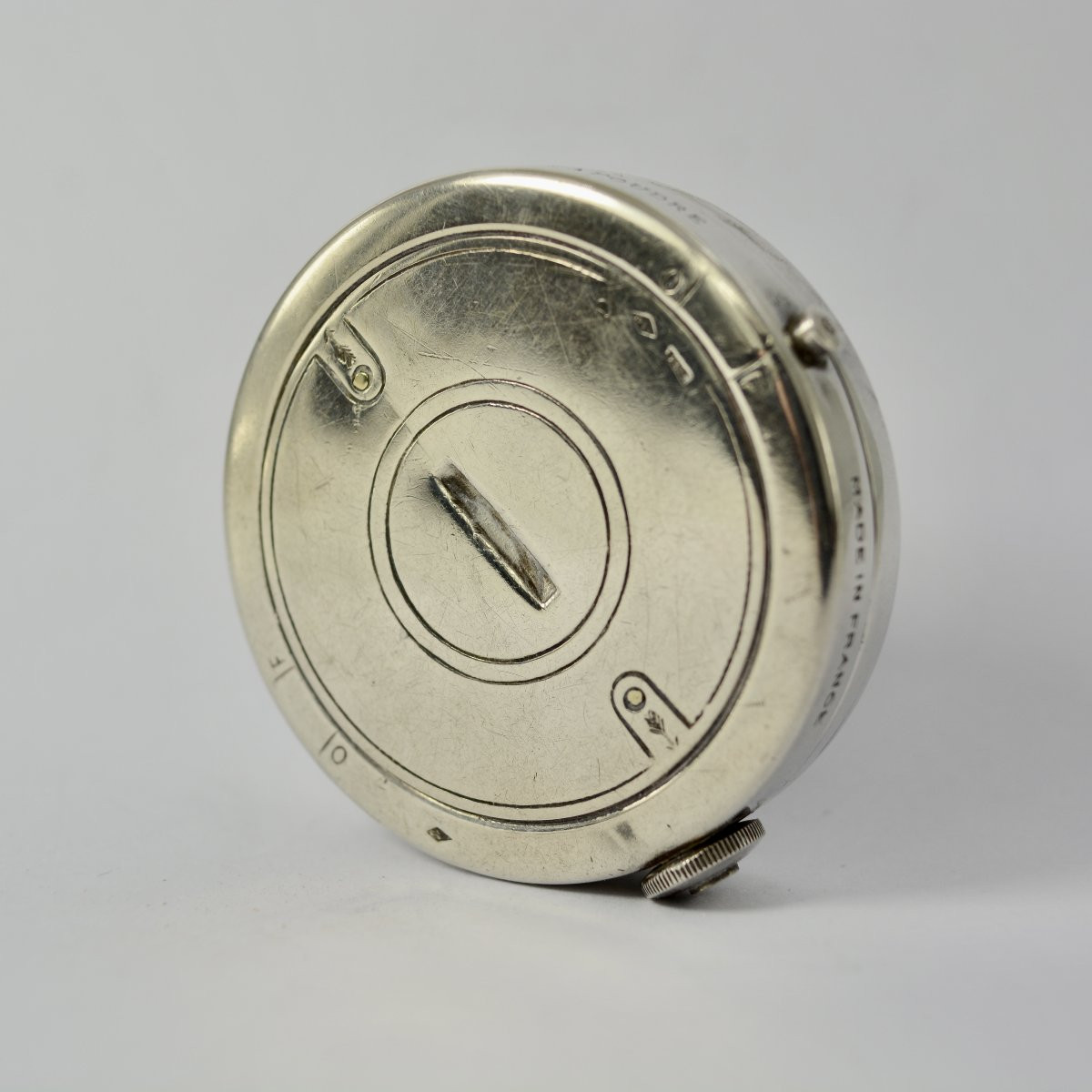 Silver Powder Compact/watch, France, Early 20th Century-photo-4