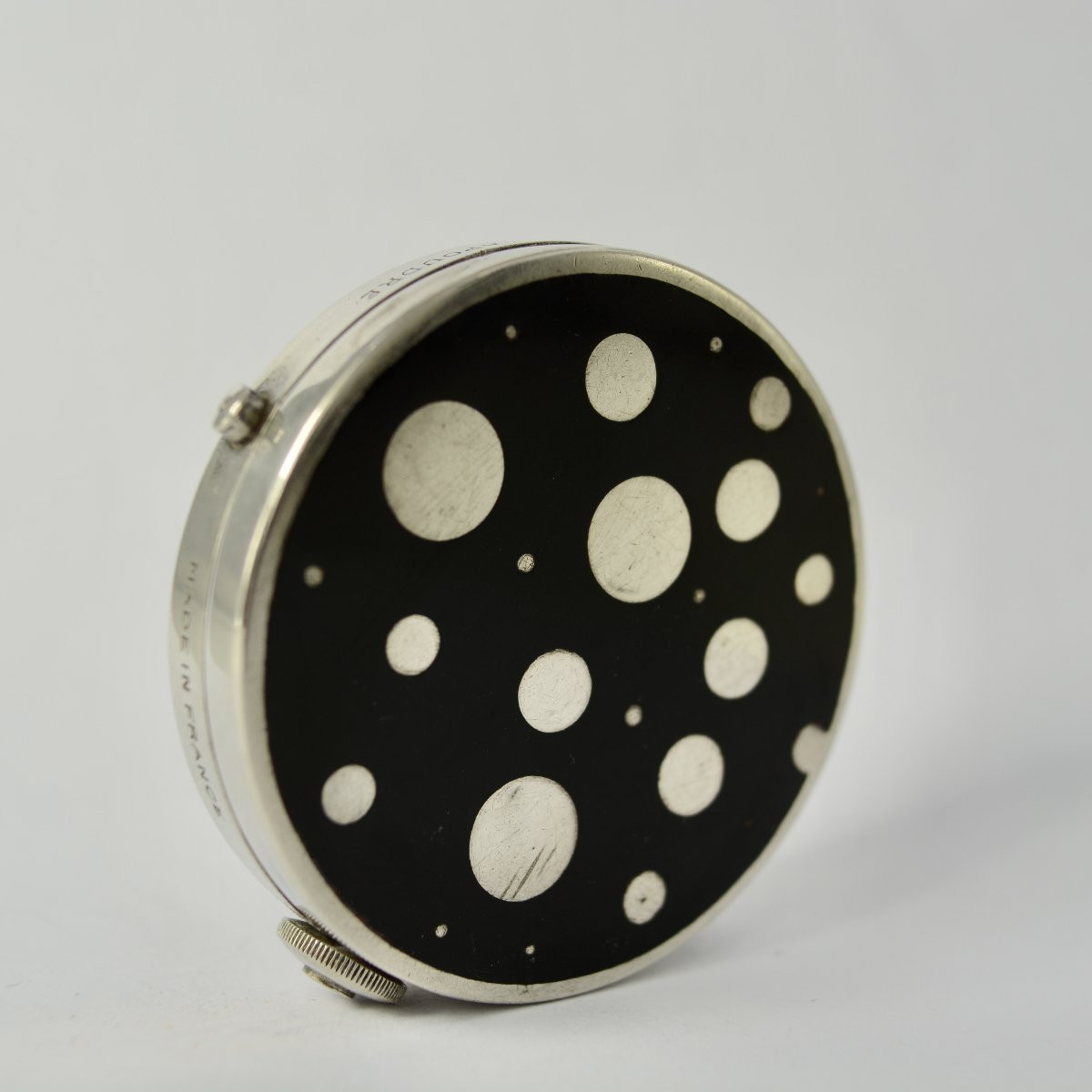 Silver Powder Compact/watch, France, Early 20th Century-photo-5
