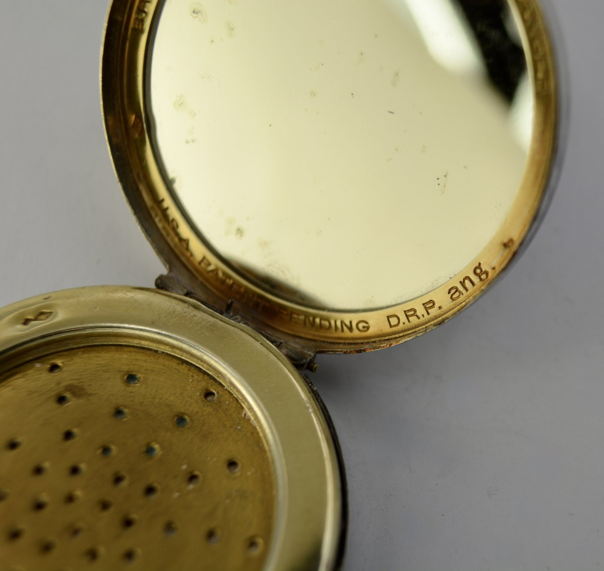 Silver Powder Compact/watch, France, Early 20th Century-photo-8