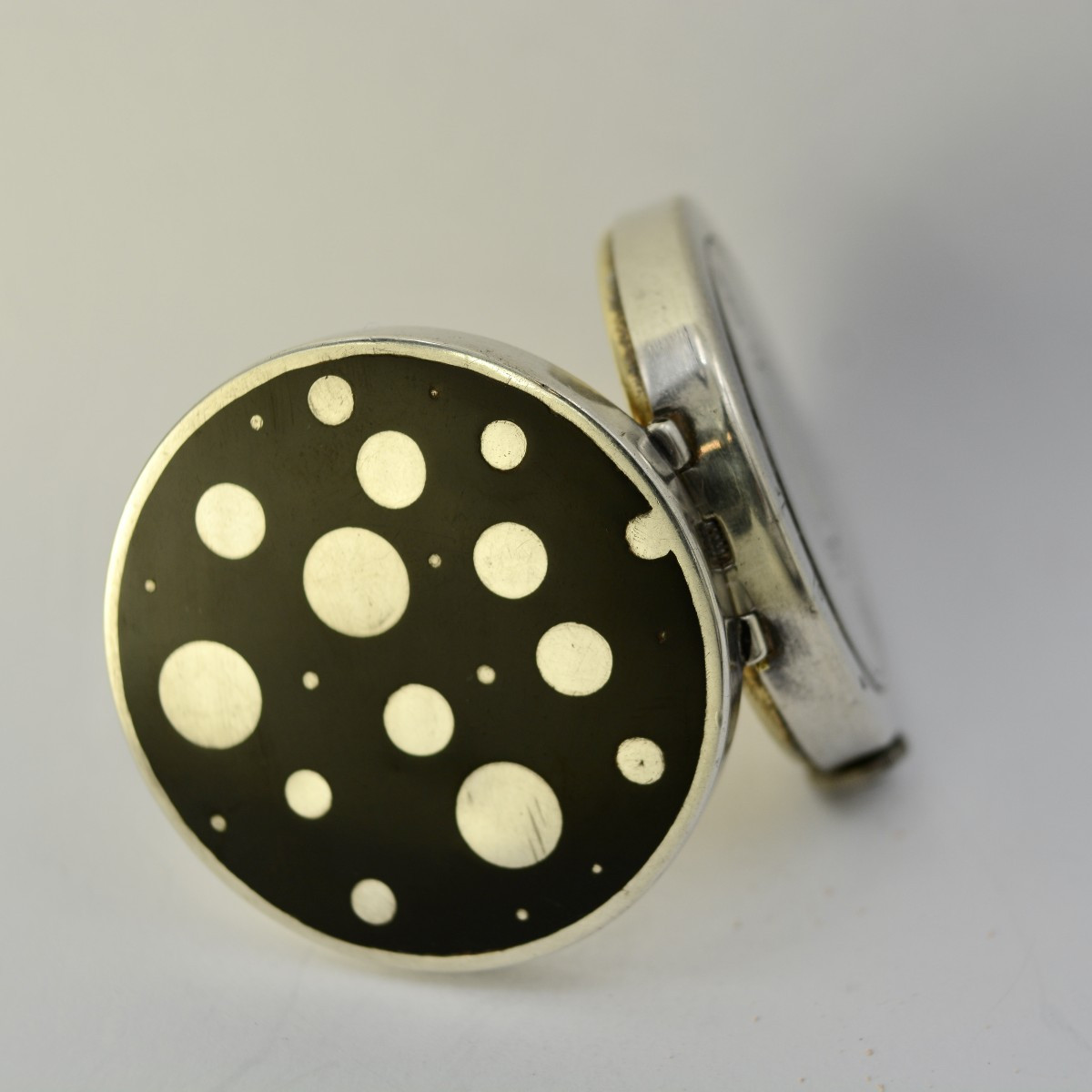 Silver Powder Compact/watch, France, Early 20th Century