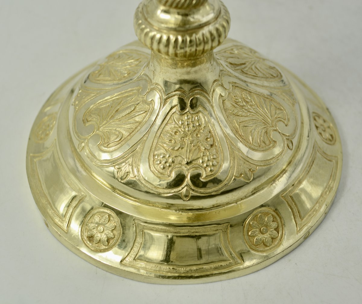 Gilt Silver Ciborium, France Circa 1820, City Of Pau-photo-7