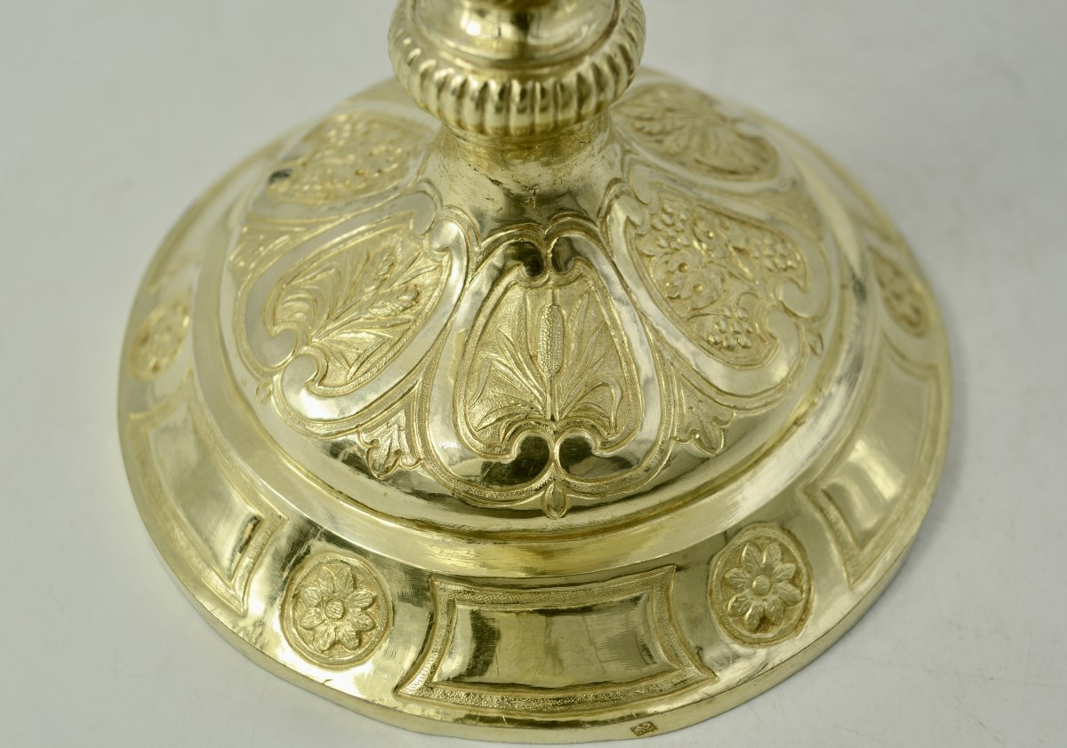 Gilt Silver Ciborium, France Circa 1820, City Of Pau-photo-8