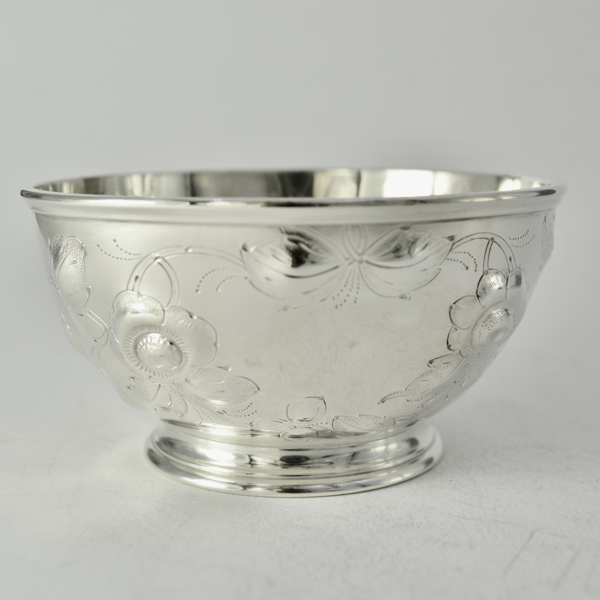 Silver Bowl (art Nouveau, Usa, Circa 1900)-photo-2