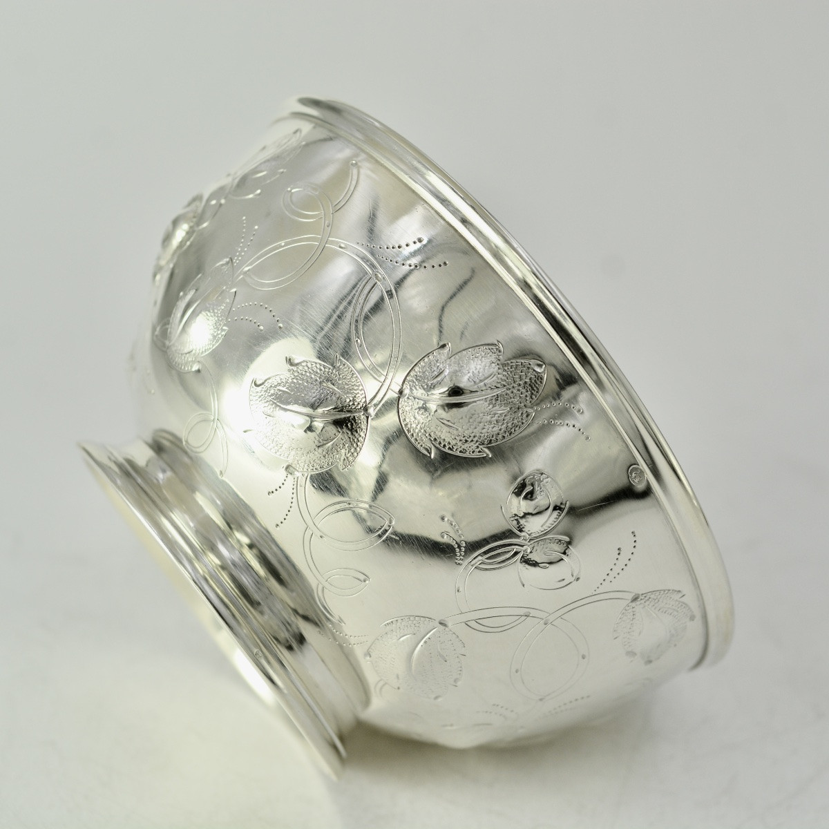 Silver Bowl (art Nouveau, Usa, Circa 1900)-photo-1