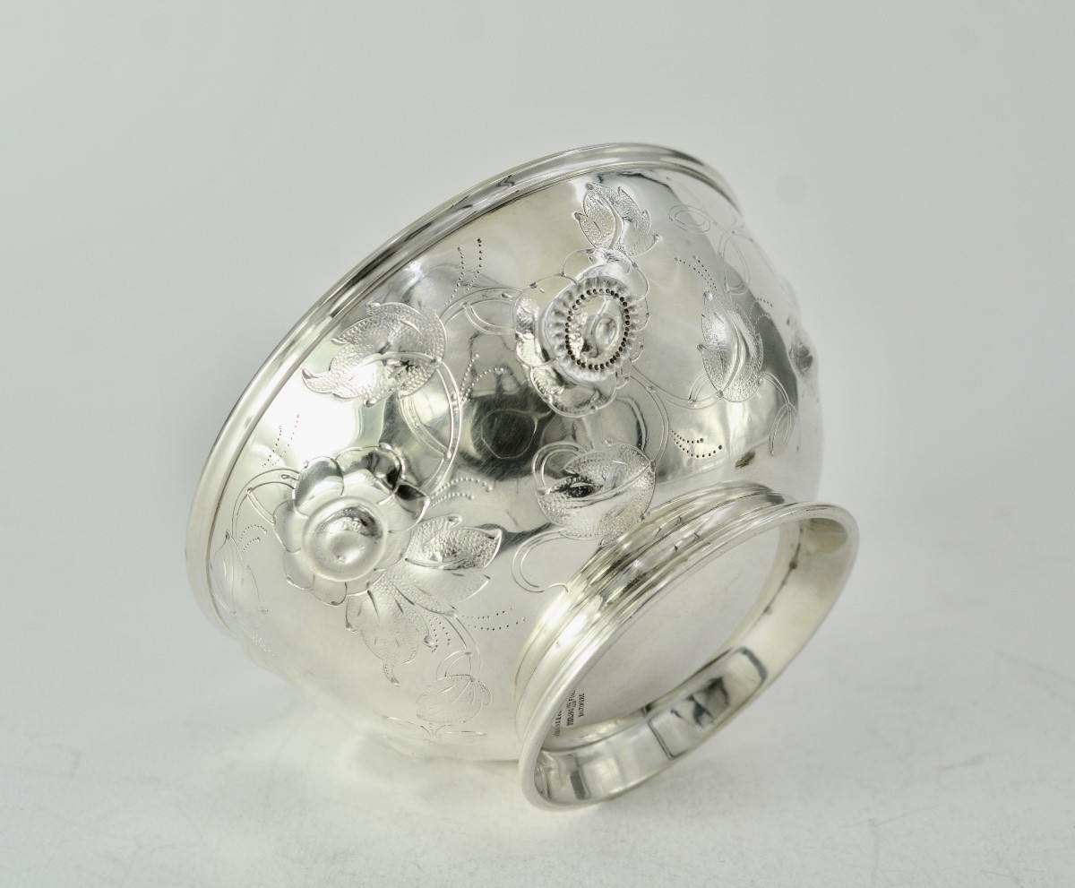 Silver Bowl (art Nouveau, Usa, Circa 1900)-photo-3