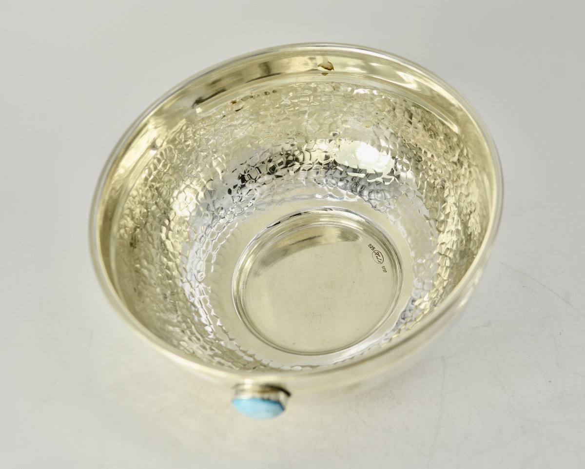 Coupe en argent martelé (Italie, XXe siècle)-photo-3
