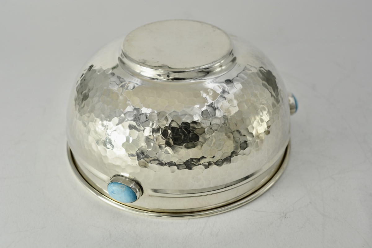 Coupe en argent martelé (Italie, XXe siècle)-photo-1