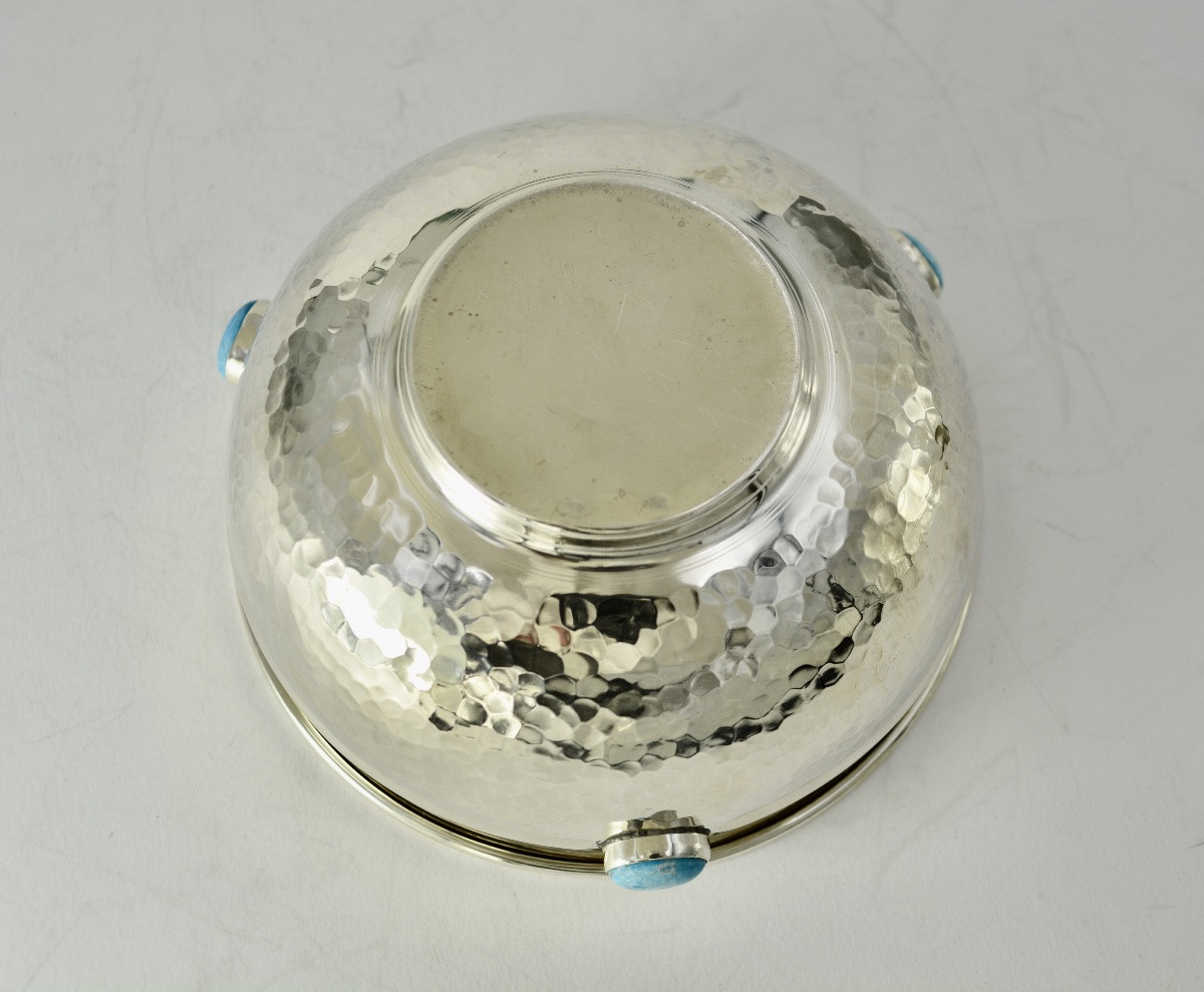 Coupe en argent martelé (Italie, XXe siècle)-photo-2