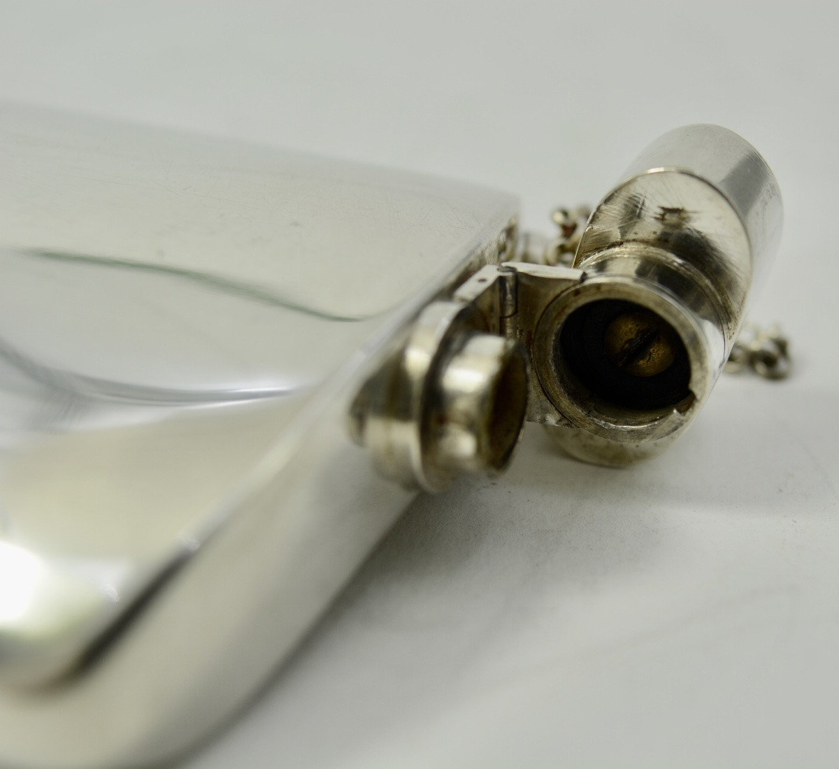 Silver Alcohol Flask, France Circa 1900-photo-4