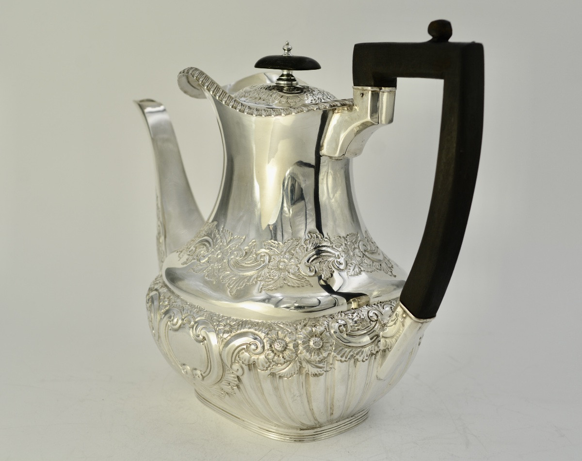 English Silver Teapot, Sheffield Circa 1898-photo-4