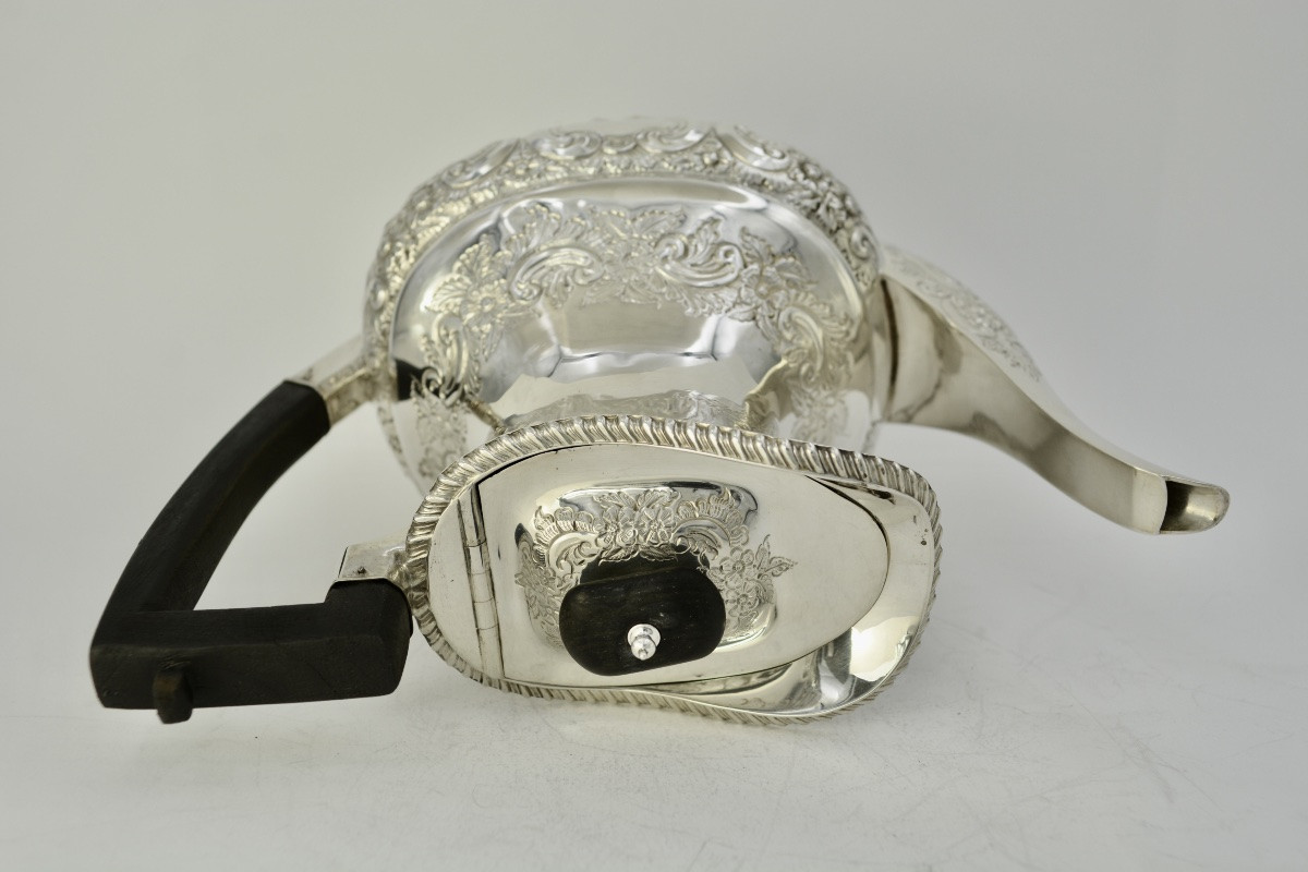English Silver Teapot, Sheffield Circa 1898-photo-5