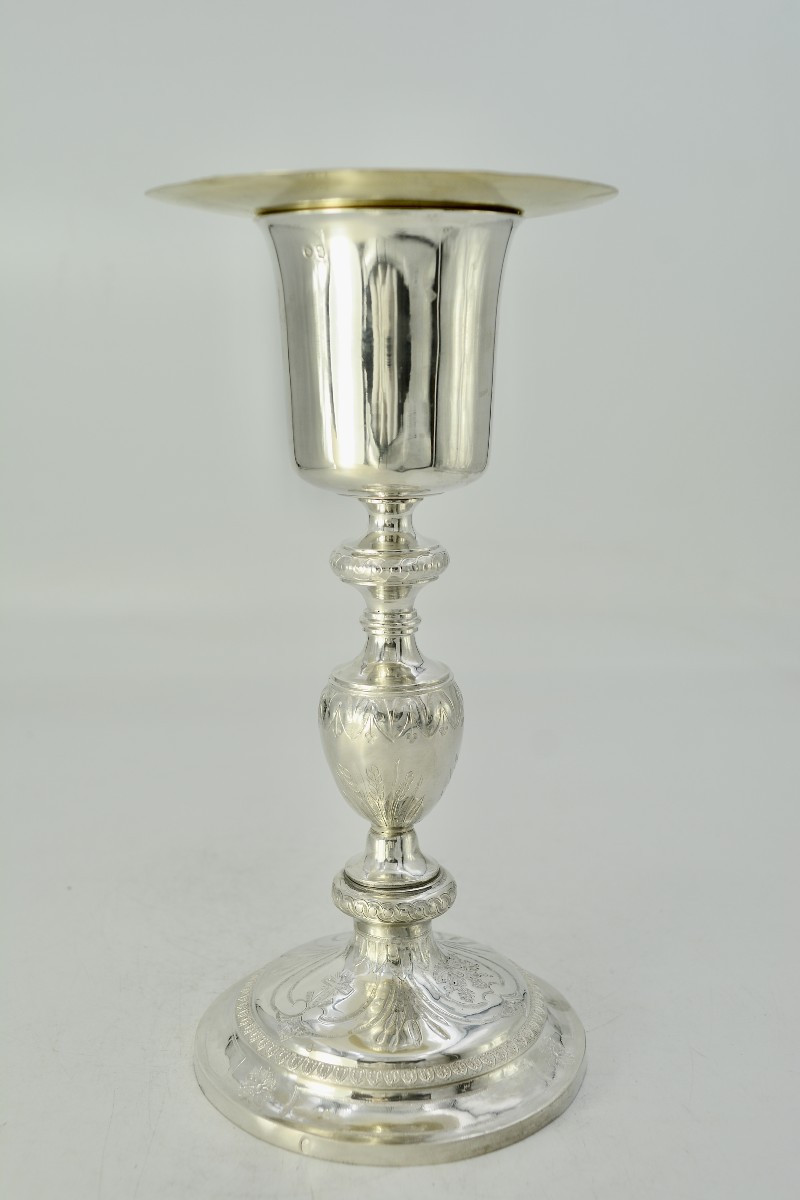 Silver Chalice And Paten, France, Early 19th Century-photo-4