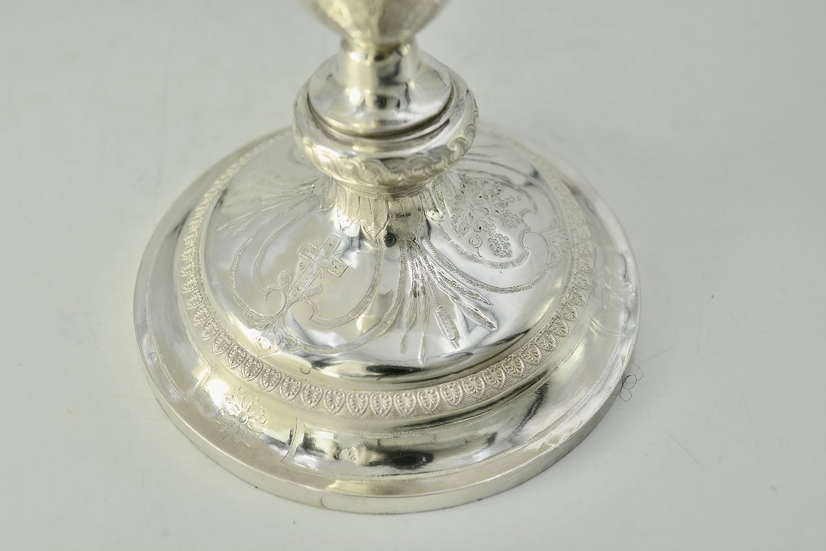 Silver Chalice And Paten, France, Early 19th Century-photo-2