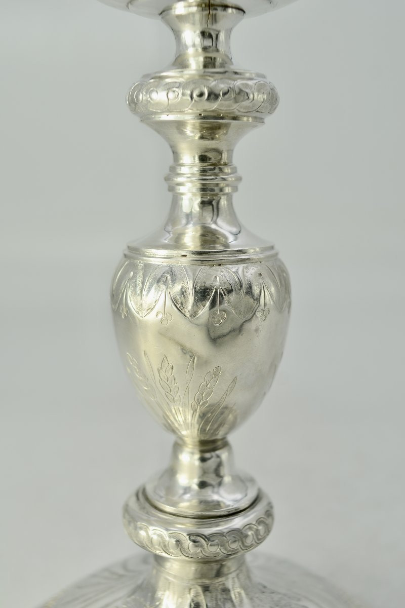Silver Chalice And Paten, France, Early 19th Century-photo-6