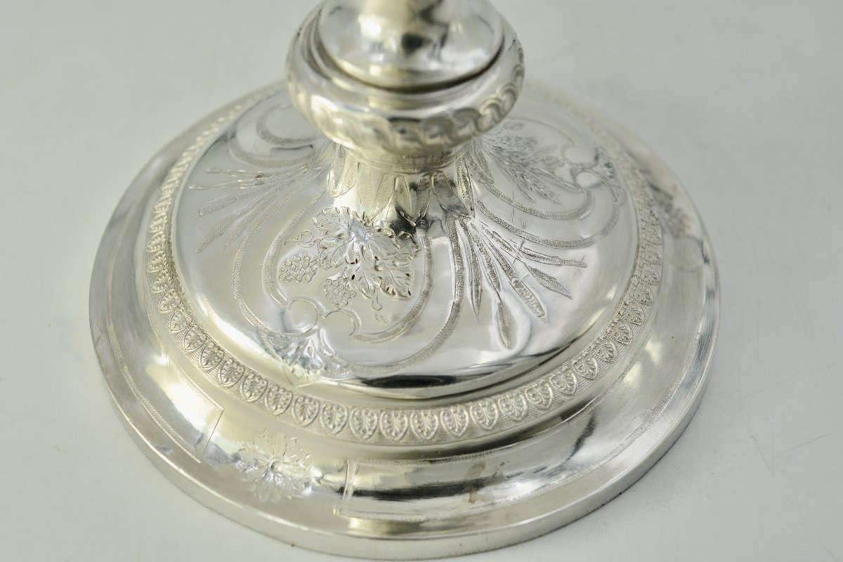 Silver Chalice And Paten, France, Early 19th Century-photo-7