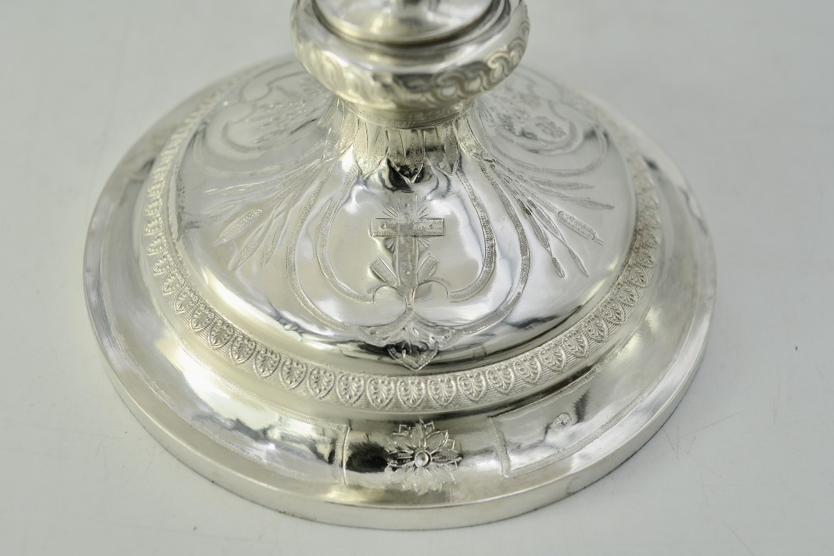 Silver Chalice And Paten, France, Early 19th Century-photo-8