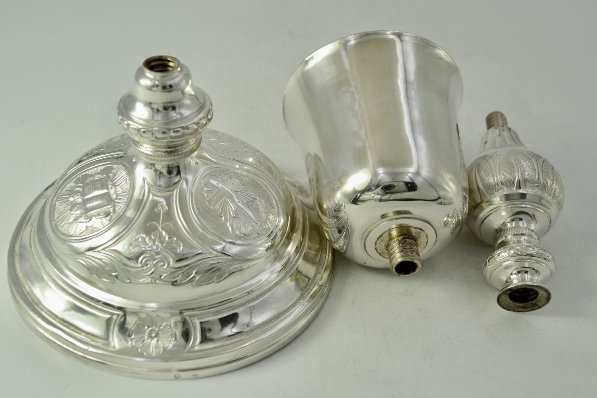 Chalice, Patene Coffre, France Circa 1850-photo-8