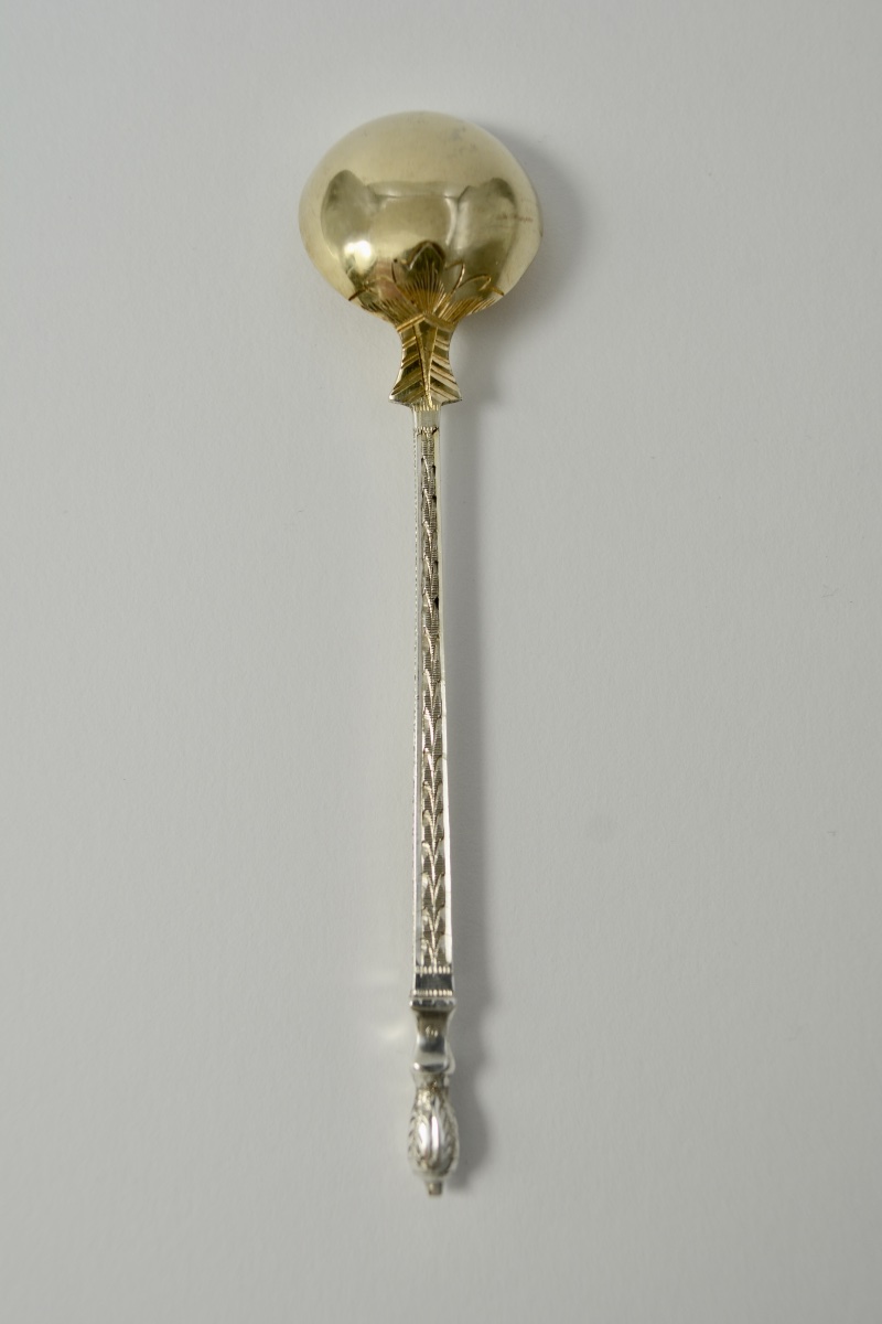 Cuillere à moutard en argent France  vers 1900-photo-2