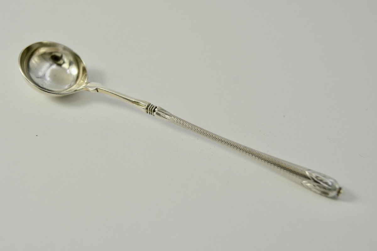 Cuillere à moutard en argent France  vers 1900