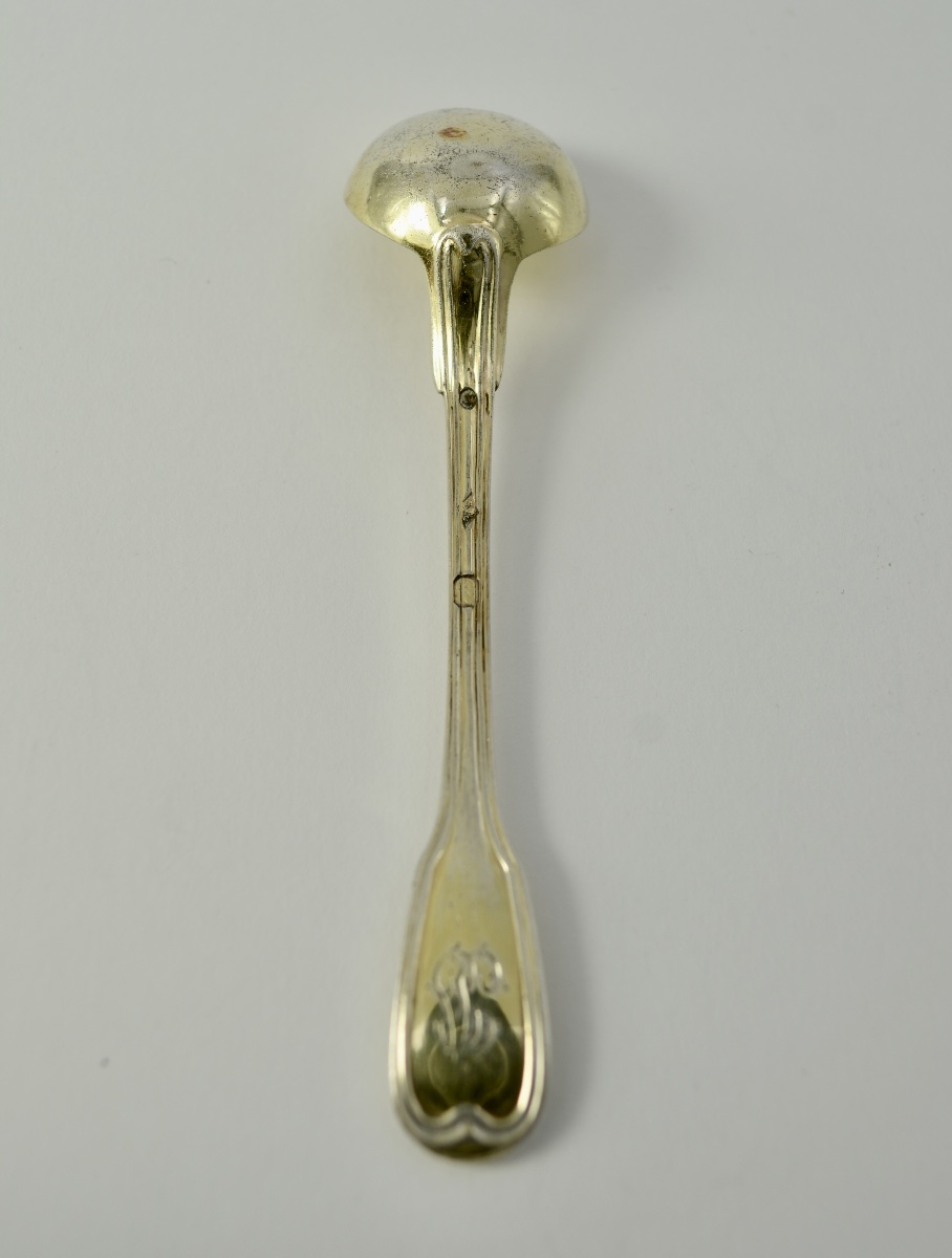Cuillere à moutard en argent France  vers  1830-photo-2