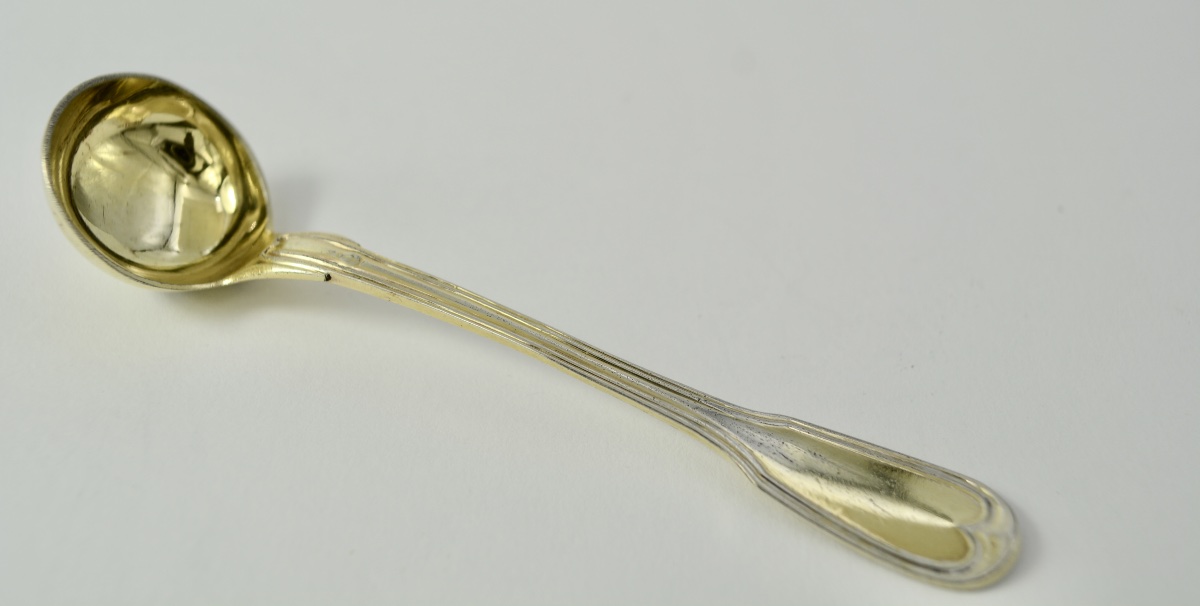 Cuillere à moutard en argent France  vers  1830-photo-2
