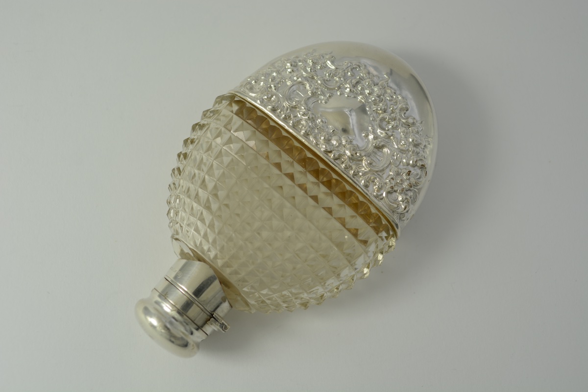 Silver Spirit Flask, North America, Circa 1900-photo-3