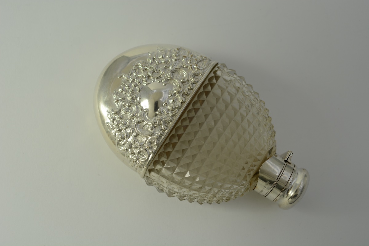 Silver Spirit Flask, North America, Circa 1900-photo-4
