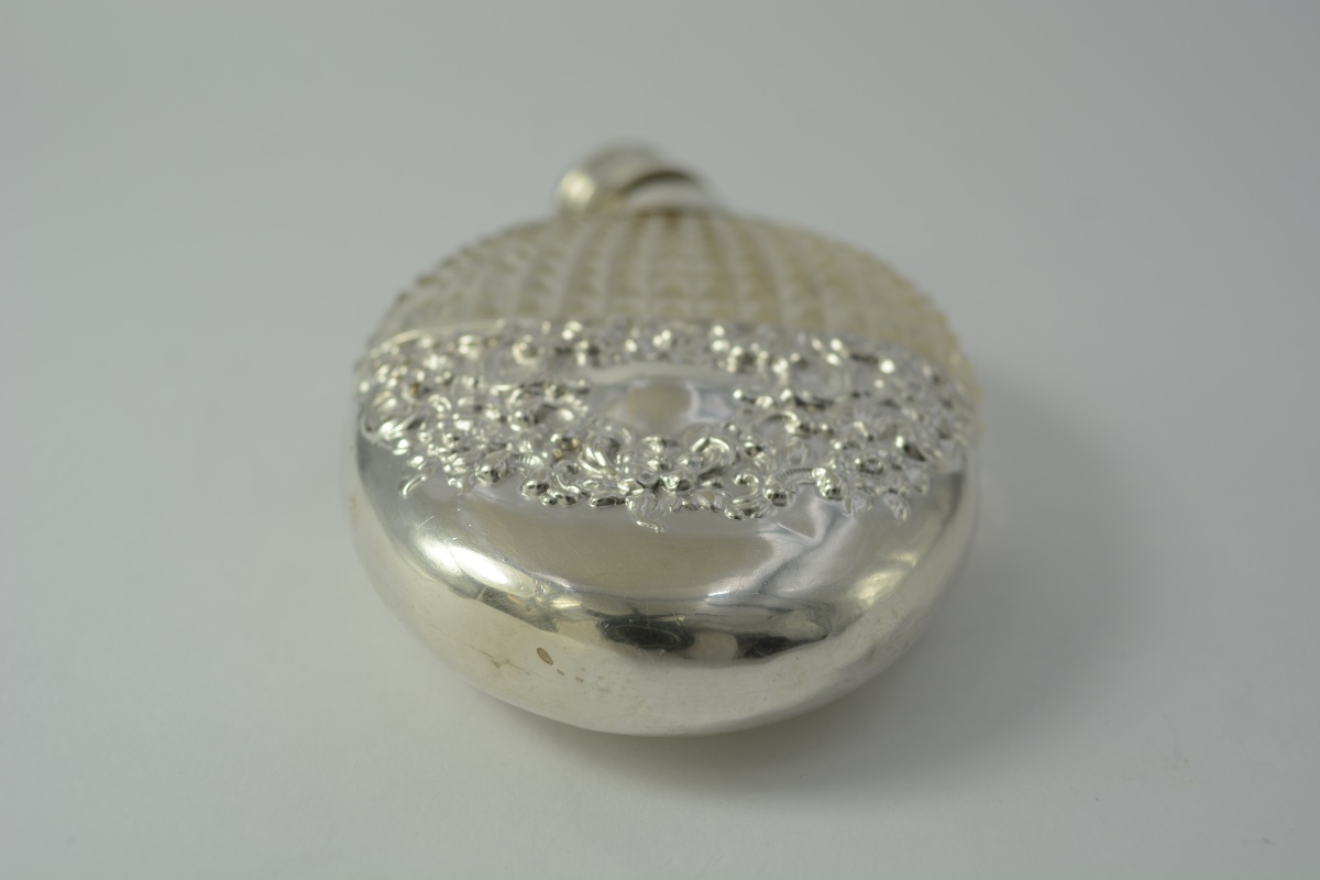 Silver Spirit Flask, North America, Circa 1900-photo-3