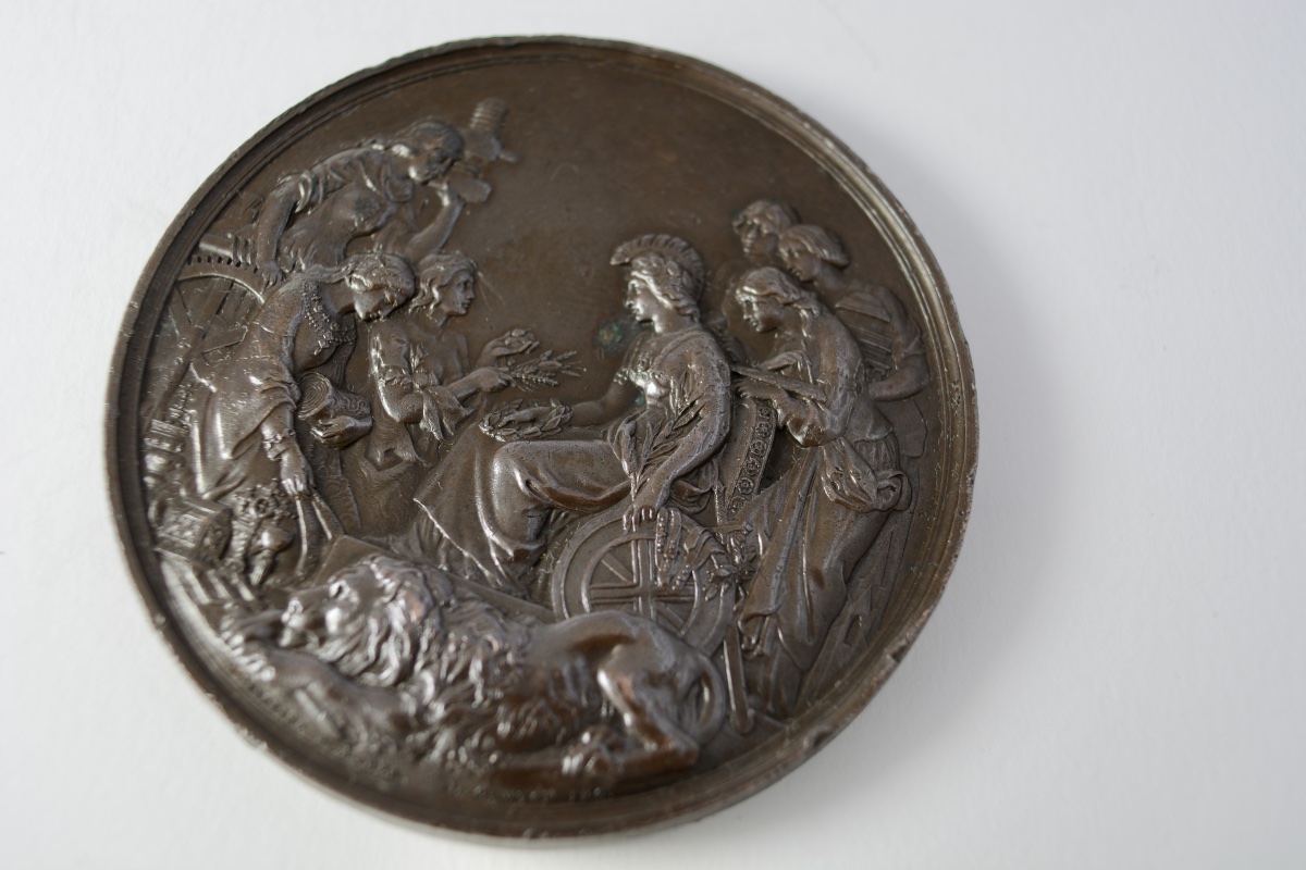 Bronze Medal, United Kingdom Circa 1862-photo-4