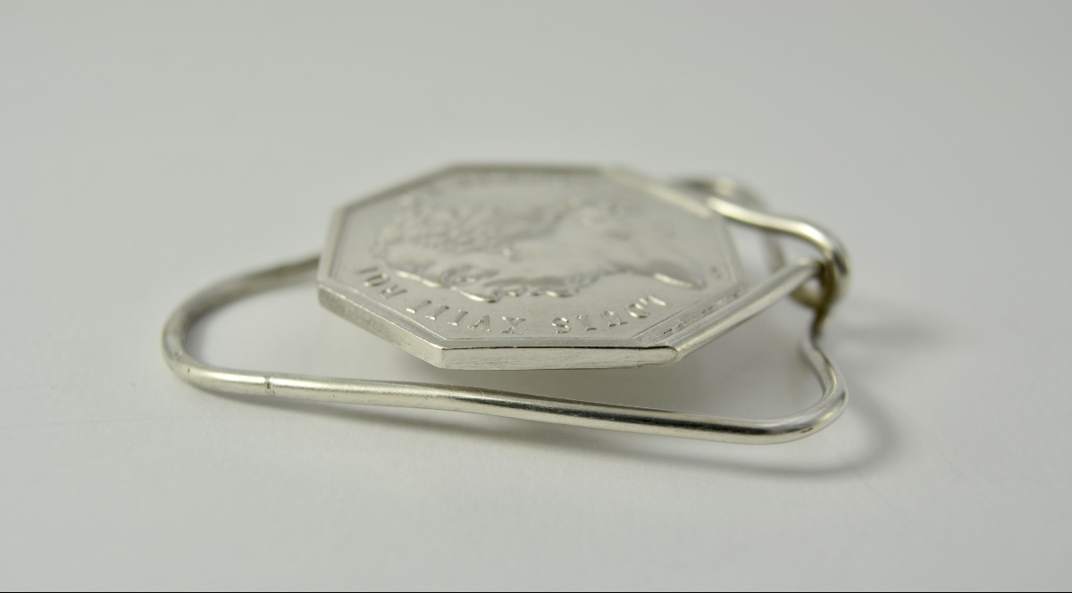 Jeton en argent / porte billet, France XIX eme siecle -photo-3