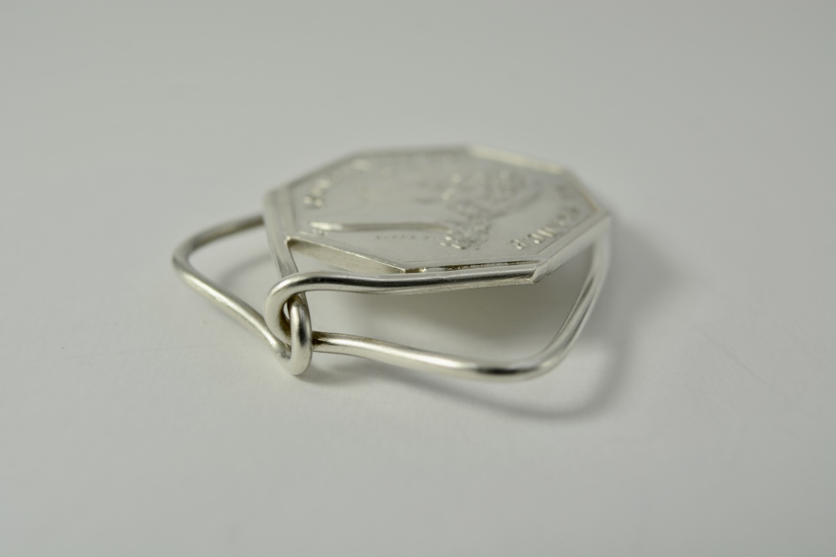 Jeton en argent / porte billet, France XIX eme siecle -photo-1