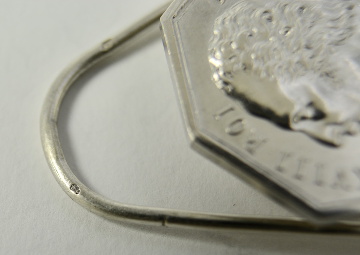 Jeton en argent / porte billet, France XIX eme siecle -photo-2