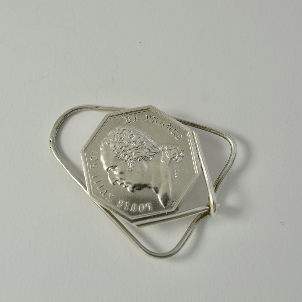 Jeton en argent / porte billet, France XIX eme siecle 