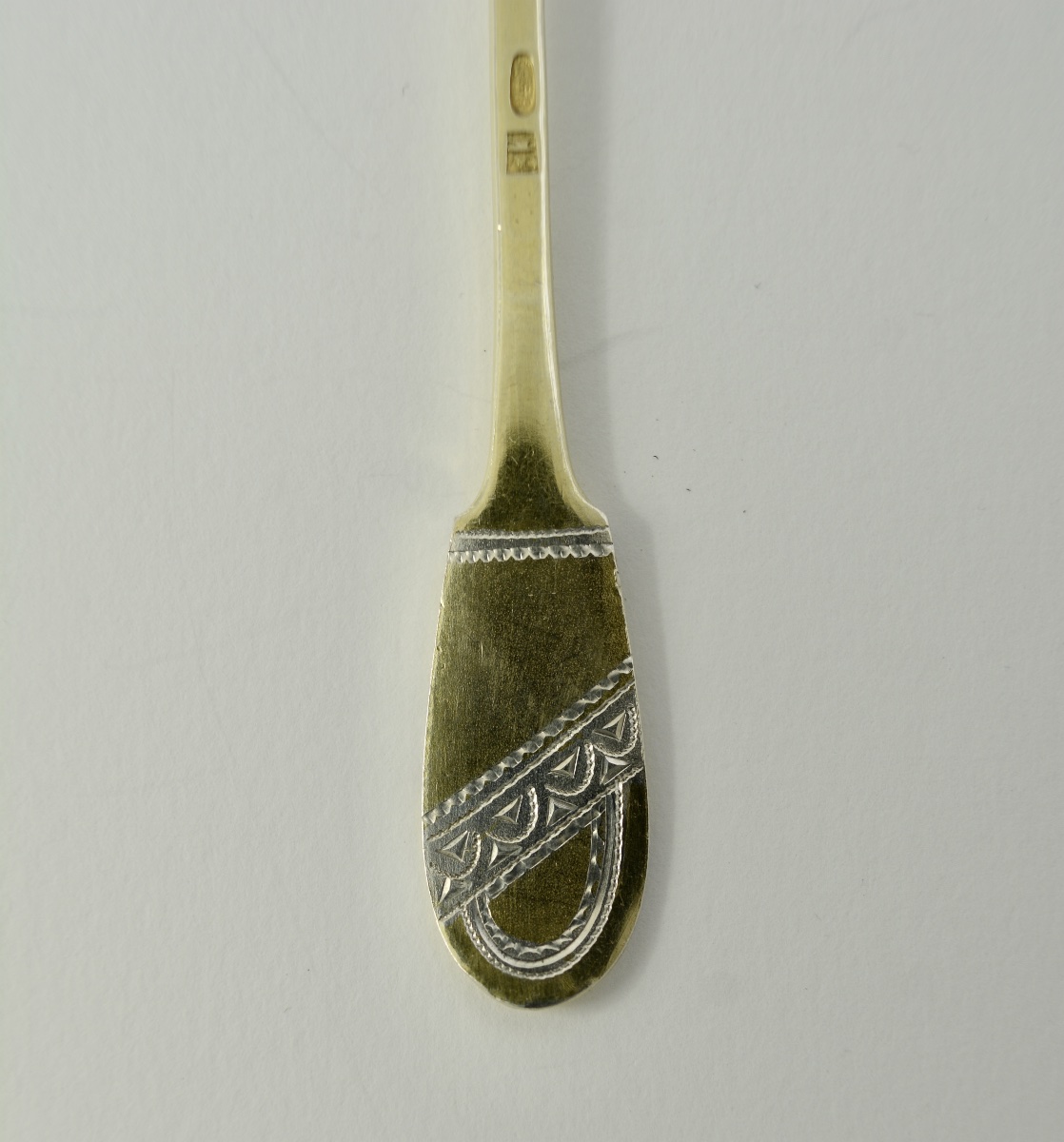 Russie vers 1900. Fourchette à sardines en argent-photo-4