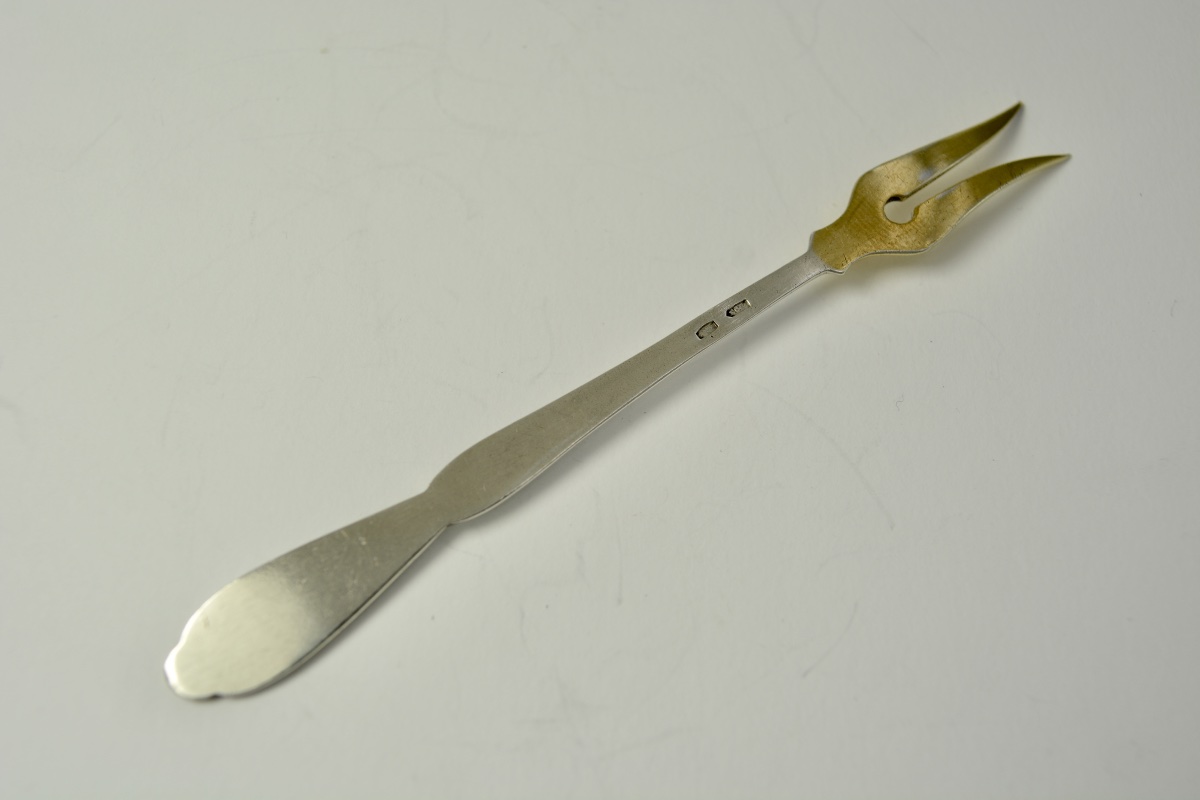 Russia 20th Century . Silver Lemon Fork-photo-3