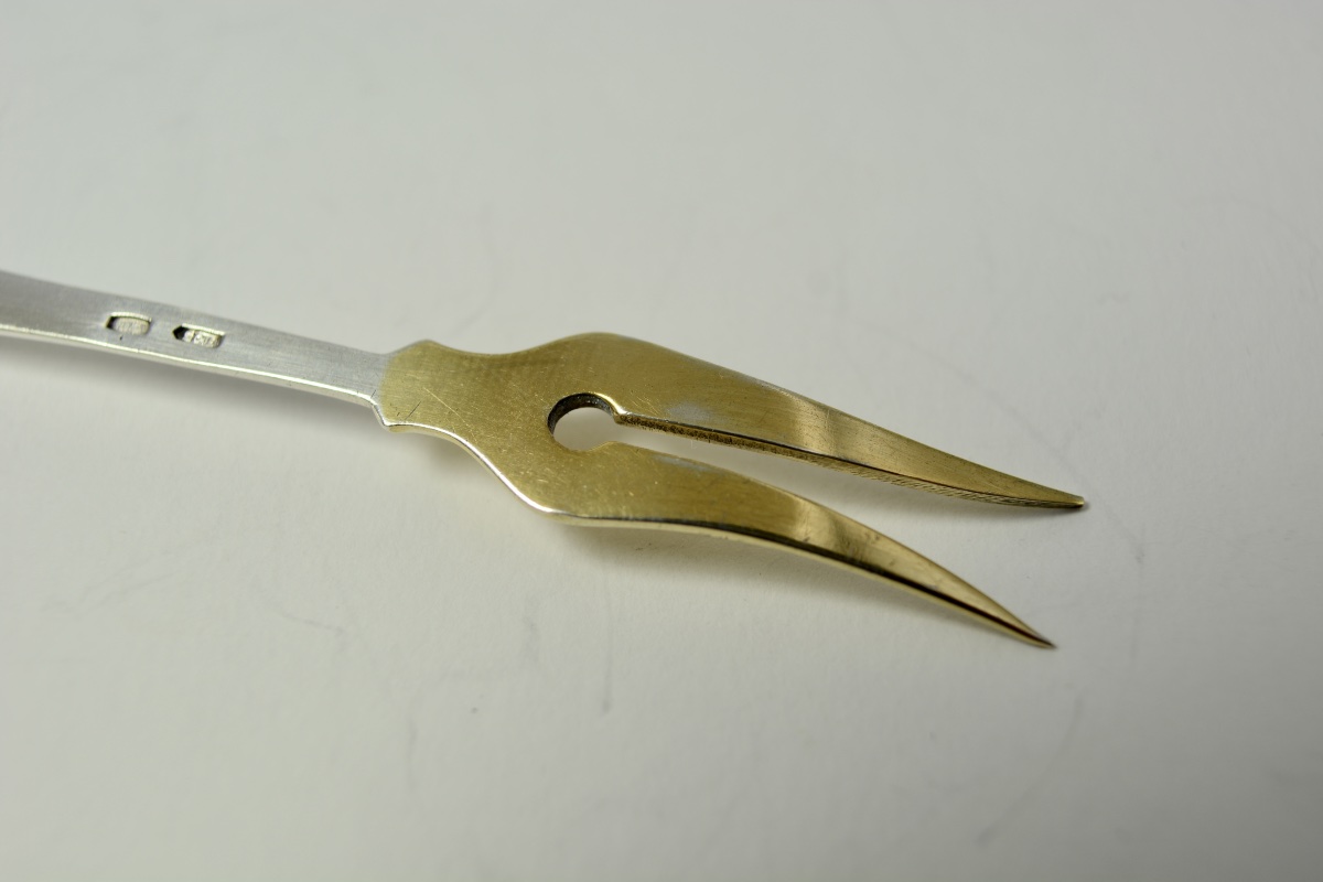 Russia 20th Century . Silver Lemon Fork-photo-3