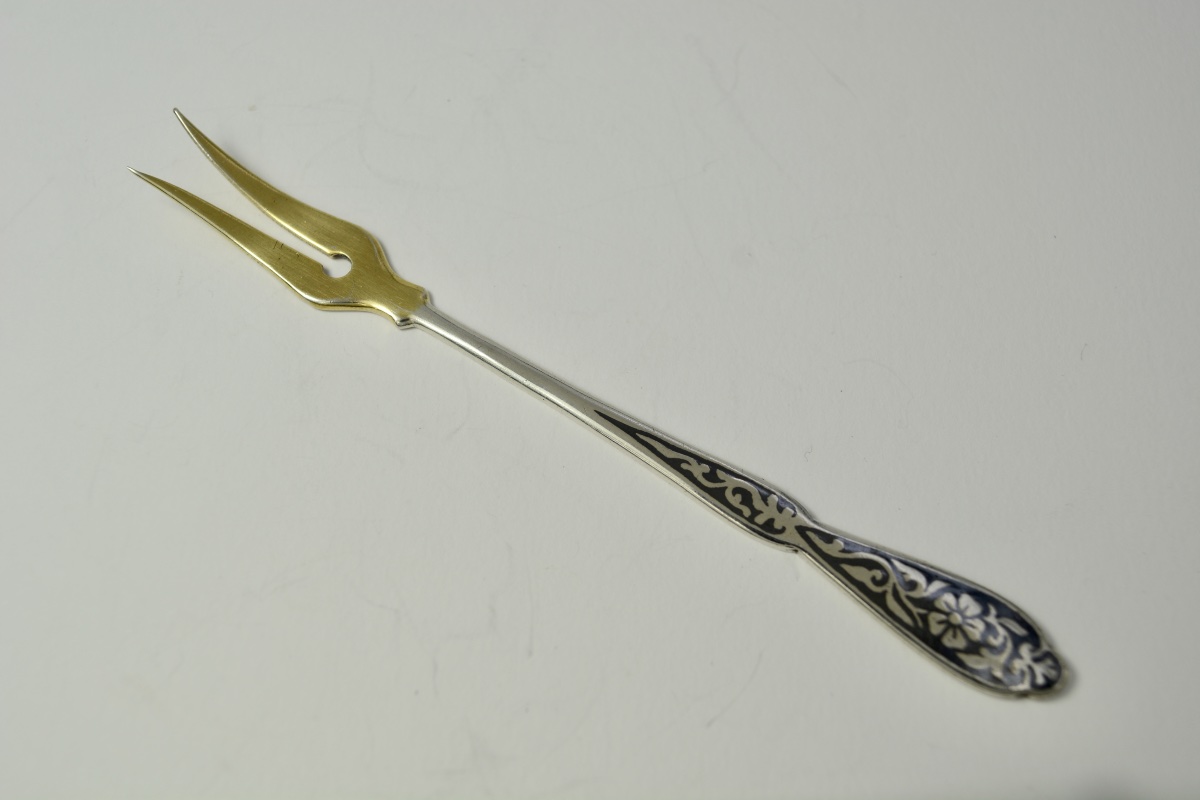 Russia 20th Century . Silver Lemon Fork