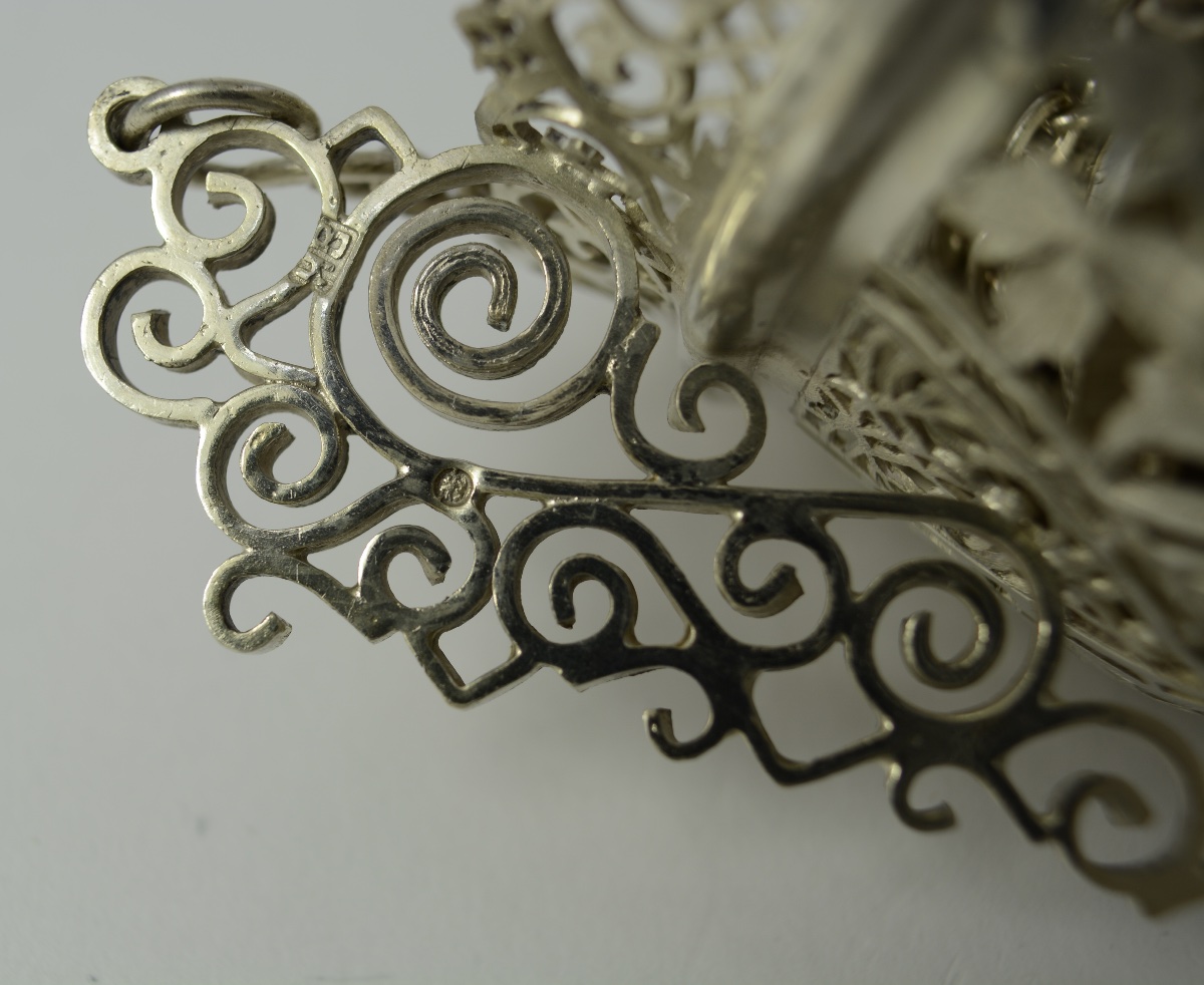 Russia XIX Eme Siecle. Moscow Silver Votive Lamp / Nightlight Circa 1894-photo-4