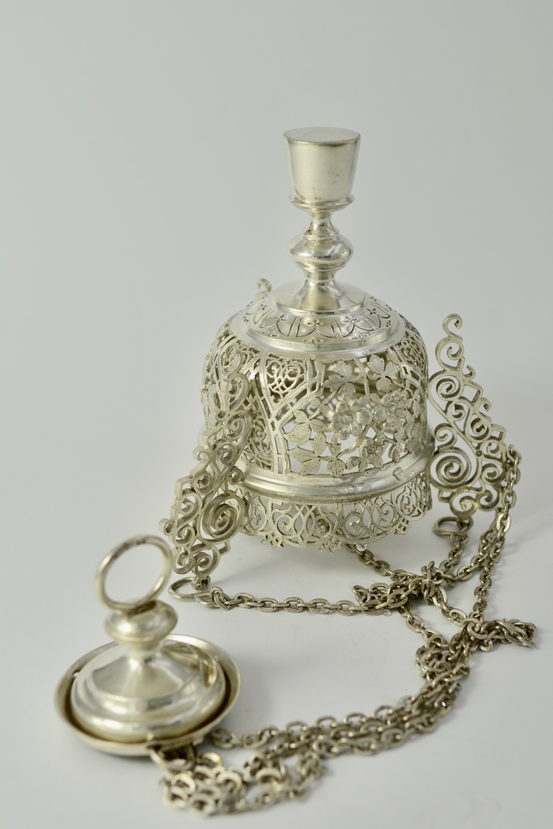 Russia XIX Eme Siecle. Moscow Silver Votive Lamp / Nightlight Circa 1894-photo-2