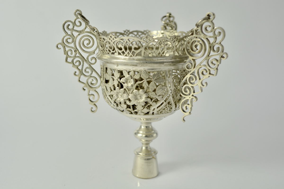 Russia XIX Eme Siecle. Moscow Silver Votive Lamp / Nightlight Circa 1894-photo-3