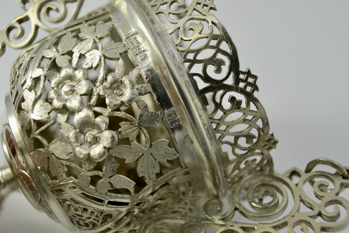 Russia XIX Eme Siecle. Moscow Silver Votive Lamp / Nightlight Circa 1894-photo-4